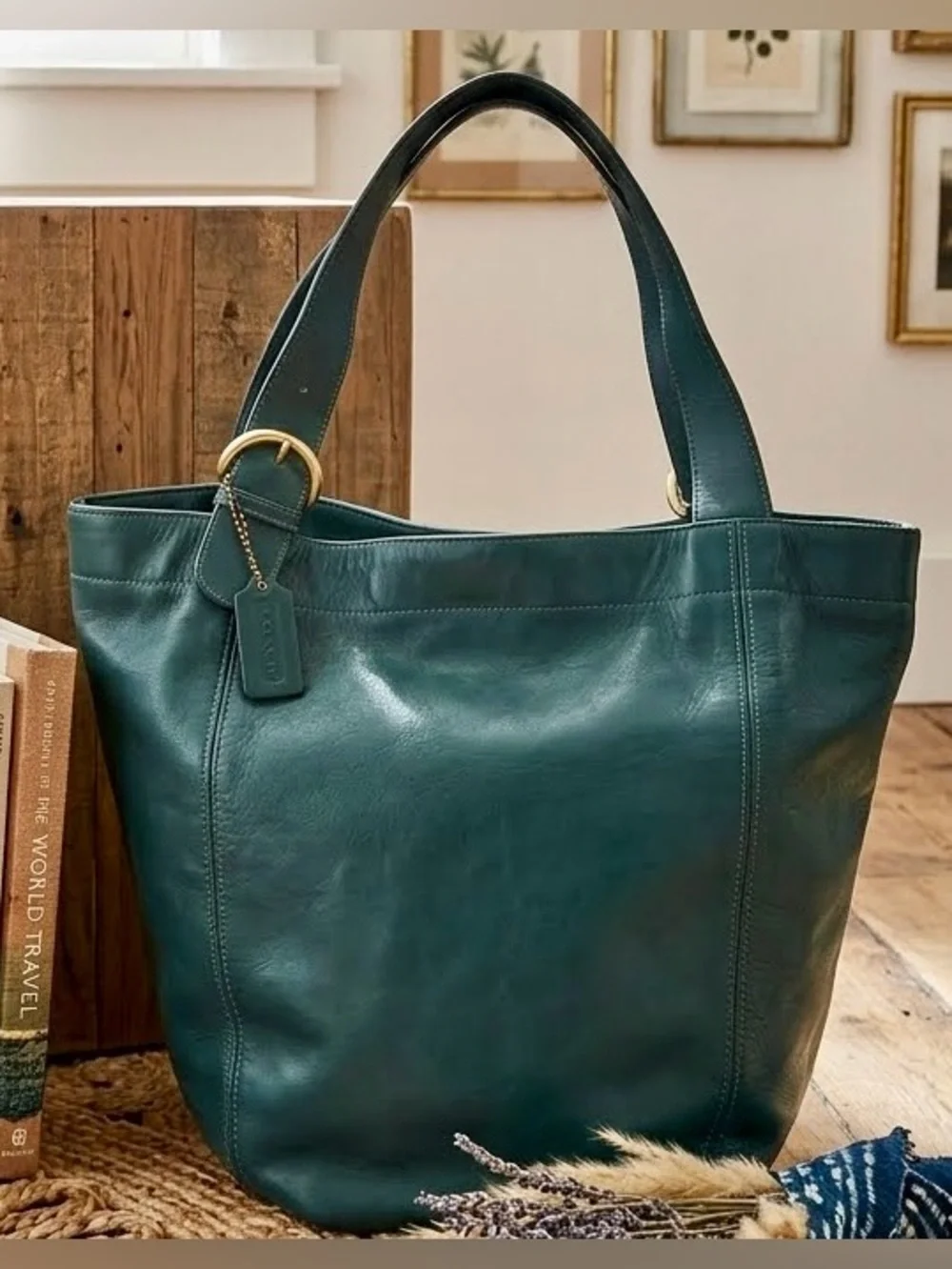 Vintage Coach 4082 Soho Duffle XL Bag Ivy Bottle Green USA